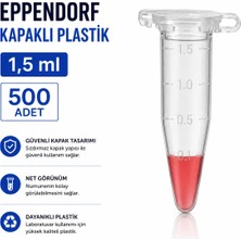 Labolist Eppendorf Kapaklı Plastik  1,5 ml - 500 Adet