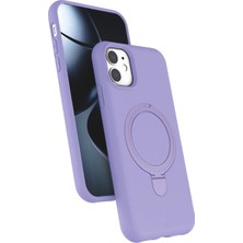 Kmrsfres Newface  Iphone 11 Regal Magsafe Standlı Kapak - Lila