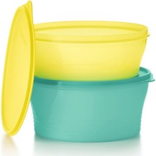 Tupperware Klasik Mucize Şeker 2'li 1.4-1.9 Lt Yeşil-Sarı Saklama Kabı