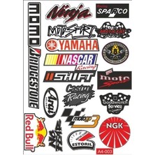 Moto Prime A4 Sticker 003 Tek Paket Çoklu Sticker