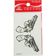 Zero Land Shophnrl Silah Tattoo Dövme Sticker Beyaz
