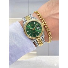 Feronnucci Takvimli Erkek Kol Saati Gold Çelik Kordon  Kasa | Bileklik Hediyeli Analog Quartz Saat SWT17