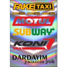 Moto Prime A5 Hologram Sticker 078 Tek Paket Çoklu Sticker