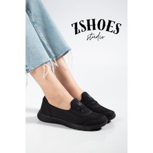 Zshoes Kadın Tam Ortopedik Bağcıksız Gündelik Spor Babet Sneaker (41/42 Özel Büyük Numara Dahil)