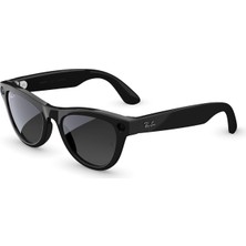 Ray-Ban Meta Skyler Gen 2 Kamera ve Bluetooth Özellikli Akıllı Gözlük | Parlak Siyah – Degrade Grafit (Polarize)