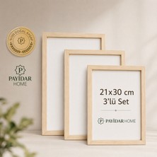 Payidar Home 3 Lü Set Doğal Ahşap Çerçeve 21X30 cm (A4)