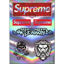 Moto Prime A5 Hologram Sticker 073 Tek Paket Çoklu Sticker