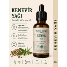 Minia Bahçe Kenevir Tohumu Yağı – 30 ml | Soğuk Sıkım Sabit Yağ