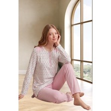 raia  6355 Pembe Büyük Beden Kadın Pijama Takımı
