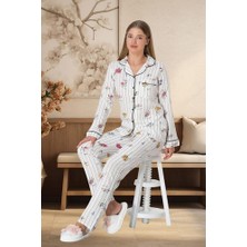 raia  5252 Boydan Düğmeli Kadın Pijama Takımı