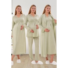 raia  6332 Yeşil Sabahlık Gecelik Pijama Hamile Lohusa Set