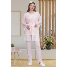 raia  6203 Pembe Sabahlıklı Lohusa Pijama Takımı
