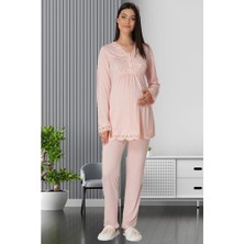 raia  Pudra 1501 Hamile Lohusa Pijama Takımı