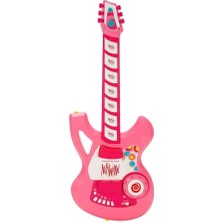 Popüler Sepet Oyuncak Gitar Fonk Tuşlu Askılı Pembe Sesli - 4933