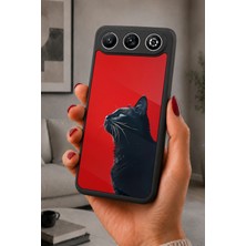 BG AKSESUAR General Mobile Gm 26 Uyumlu Kedigil Desenli Kamera Korumalı Darbelere Dayanıklı Kılıf