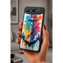 BG AKSESUAR General Mobile Gm 26 Uyumlu Çapa Desenli Kamera Korumalı Darbelere Dayanıklı Kılıf