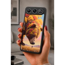 BG AKSESUAR General Mobile Gm 26 Uyumlu Ayı Desenli Kamera Korumalı Darbelere Dayanıklı Kılıf