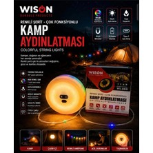WISON Wıson WS-888 Profesyonel Kamp Lambası Renkli Şerit 3 Farklı Güçlü Aydınlatma Işığı