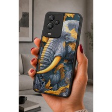 BG AKSESUAR General Mobile GM24 Pro Uyumlu Fil Desenli Kamera Korumalı Darbelere Dayanıklı Kılıf