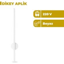 Zeyrise 12 W. Beyaz Dikey Aplik 3200K Sarı Işık