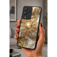 BG AKSESUAR General Mobile GM24 Pro Uyumlu Gold Desenli Kamera Korumalı Darbelere Dayanıklı Kılıf