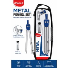 Artlantis Metal Pergel Seti 3 Parça 1 Maped 197512 250MM Metal Pergel Çizim Proje Matematik Geometri Mimar Mühendis