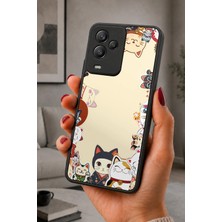 BG AKSESUAR General Mobile GM24 Pro Uyumlu Manekineko Desenli Kamera Korumalı Darbelere Dayanıklı Kılıf