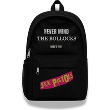 Fuddy Moda Unisex Sex Pistols Baskılı Sırt Çantası, Punk Band Temalı Okul Çantası