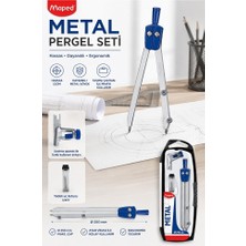 ArtMaster Metal Pergel Seti 3 Parça 1 Maped 197512 250MM Metal Pergel Çizim Proje Matematik Geometri Mimar Mühendis
