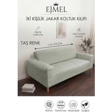 Ejmel 2 Kişilik Jakar Ağaçkabuğu Desen  Koltuk Kılıfı Koltuk Örtüsü Çekyat Kılıfı Kanepe Kılıfı Esnek,yıkanabilir