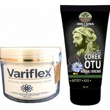 Bezos Variflex 100 ml Bacak Ibn-I Sina Çörek Otu Kremi 50 ml Sırt Bel Kas Diz Teskin Edici Masaj Kremi