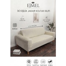 Ejmel 2 Kişilik Jakar Ağaçkabuğu Desen  Koltuk Kılıfı Koltuk Örtüsü Çekyat Kılıfı Kanepe Kılıfı Esnek,yıkanabilir