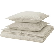 Ikea Solfıbbla Bejbeyaz 240X220/50X60 cm Çift Kişilik Nevresim Seti