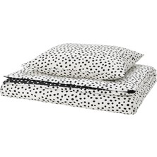 Ikea Björkgramal Siyahbeyaz 150X200/50X60 cm Tek Kişilik Nevresim Seti