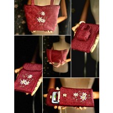 Ggart Handmade Bellıs 2’li Set Çanta, Telefon Çantası V18