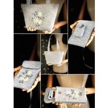 Ggart Handmade Bellıs 2’li Set Çanta, Telefon Çantası V76