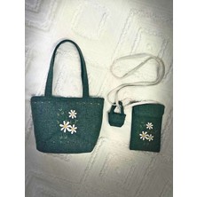 Ggart Handmade Bellıs 2’li Set Çanta, Telefon Çantası V46