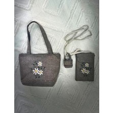 Ggart Handmade Bellıs 2’li Set Çanta, Telefon Çantası V40