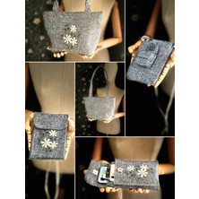 Ggart Handmade Bellıs 2’li Set Çanta, Telefon Çantası V32