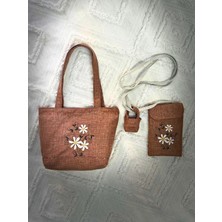 Ggart Handmade Bellıs 2’li Set Çanta, Telefon Çantası V44
