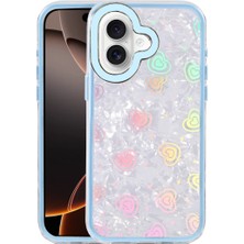 Ny Joy iPhone 16 Lumi Desenli Kapak - Mavi