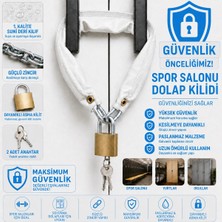 Hard Guard Üniversite Yurt Dolabı Zincirli Kilit – Beyaz Kılıflı Dayanıklı ve 2 Anahtarlı