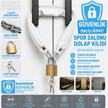 Hard Guard Beyaz Suni Deri Kılıflı Zincirli Asma Kilit – Spor Salonu, Yurt, Kyk ve Okul Dolap Kilidi
