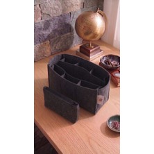 Marjinal W Club Altı Bolmelı Clutch Cantalı Organızer Fume Renk  28 X15 X12 Olculu (Uzunluk x Yukseklık Xgenıslık)