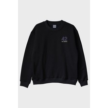 Lofux 42 The Answer Siyah Bisiklet Yaka Sweatshirt