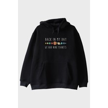 Lofux Back In My Day We Had Nine Planets Baskılı Hoodie