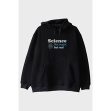 Lofux Science Like Magic But Real Baskılı Bilim Temalı Hoodie