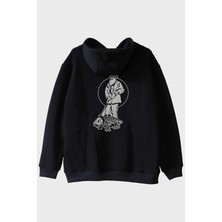 Lofux Evcil Hayvaniyla Darvin Siyah Hoodie