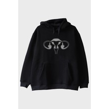 Lofux Ovaries Fu Siyah Hoodie
