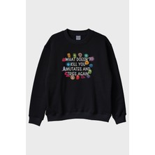 Lofux What Doesn't Kill You Mutates Baskılı Mizahi T-Shirt